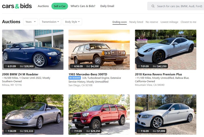 Cars & Bids - Car Auction Site
